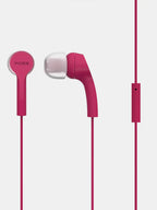 Koss KEB9i wired in-ear earbuds with inline microphone and 3.5mm audio plug in pink