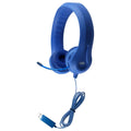 Kids blue Flex-Phones USB headset with flexible gooseneck microphone for classroom use