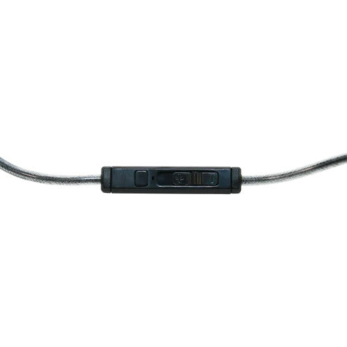 close up view of volume and mic control of Califone KH-08T on-ear headset with microphone