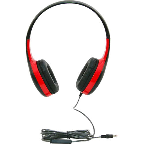 Califone KH-08T red on-ear headset with microphone for classroom use