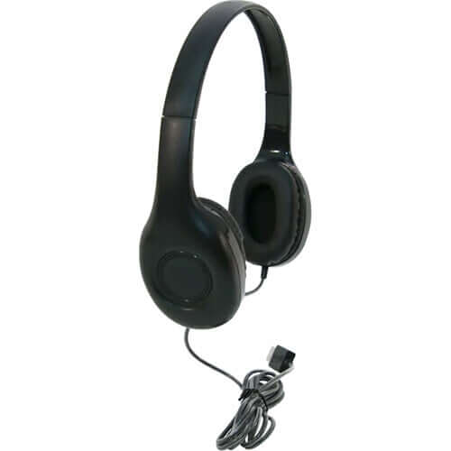 Side view of Califone KH-08 USB on-ear headphones with wired connection