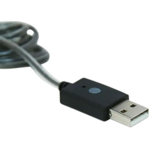 close up view of USB connection for Califone KH-08 USB on-ear headphones