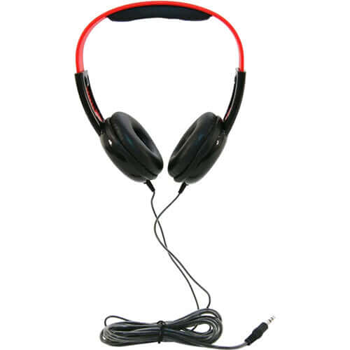 Califone KH-12 black pre-K on-ear headphones for young students and classroom use