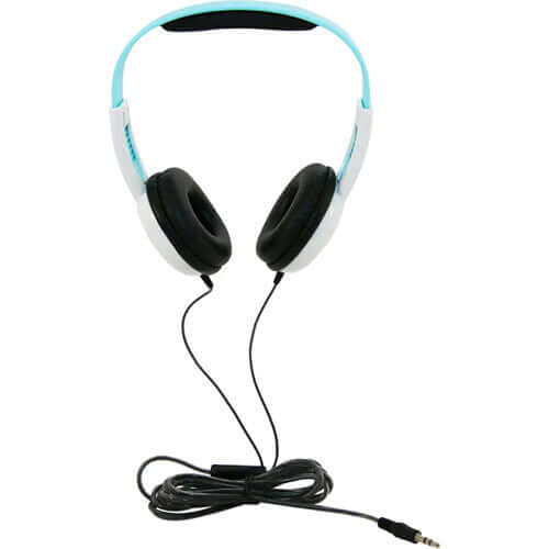 Califone KH-12V white pre-K on-ear headphones with volume control for classroom use