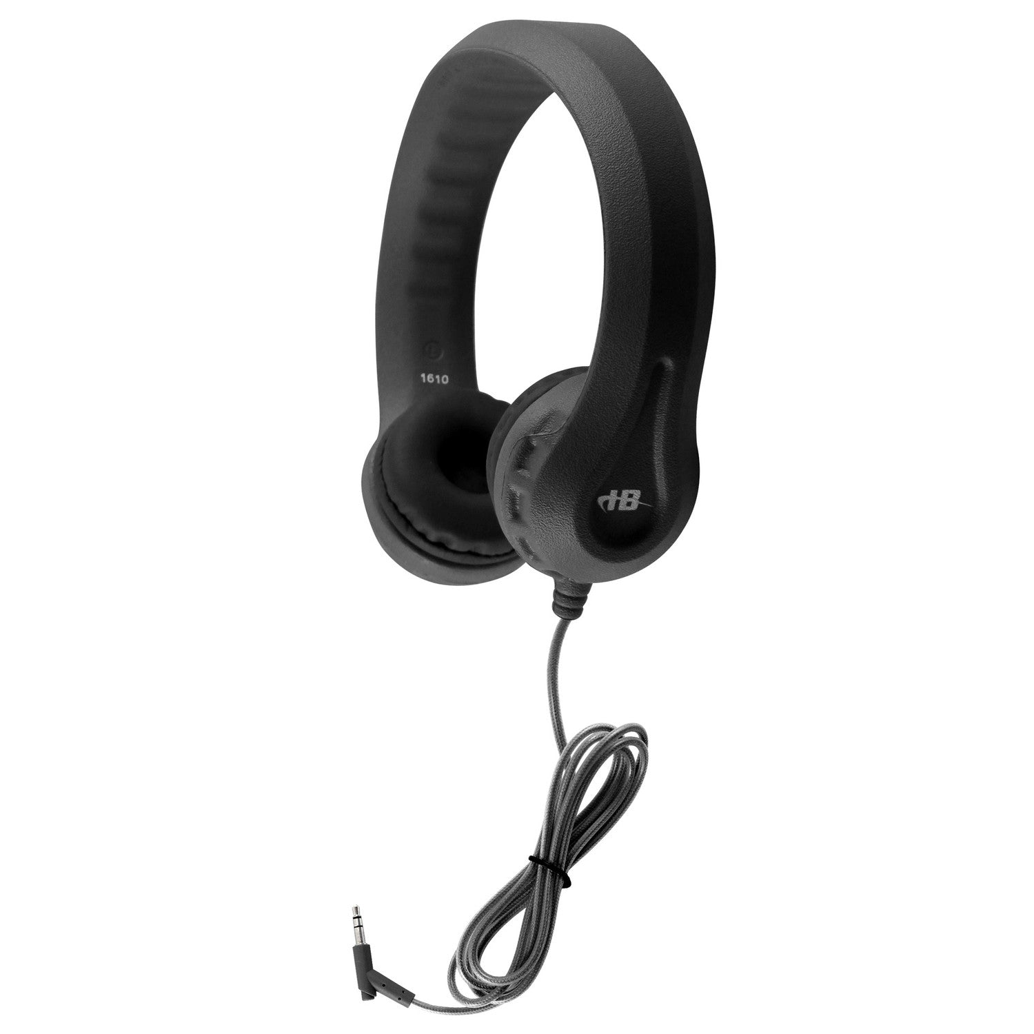 Flex-Phones foam headphones with flexible headband for classroom listening in black