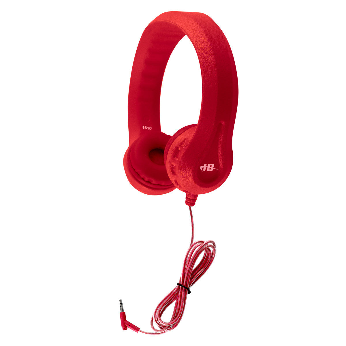 Flex-Phones foam headphones with flexible headband for classroom listening in red