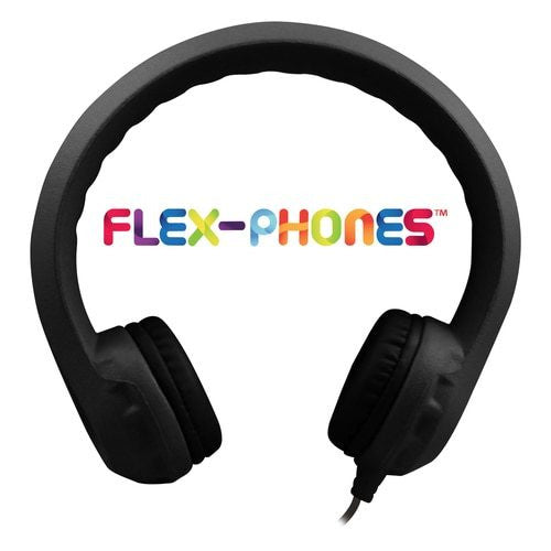 HamiltonBuhl Flex-Phones Virtually Indestructible Foam Headphones – Black – 42 Pack