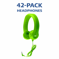 Thumbnail for HamiltonBuhl Flex-Phones Virtually Indestructible Foam Headphones – Green – 42 Pack