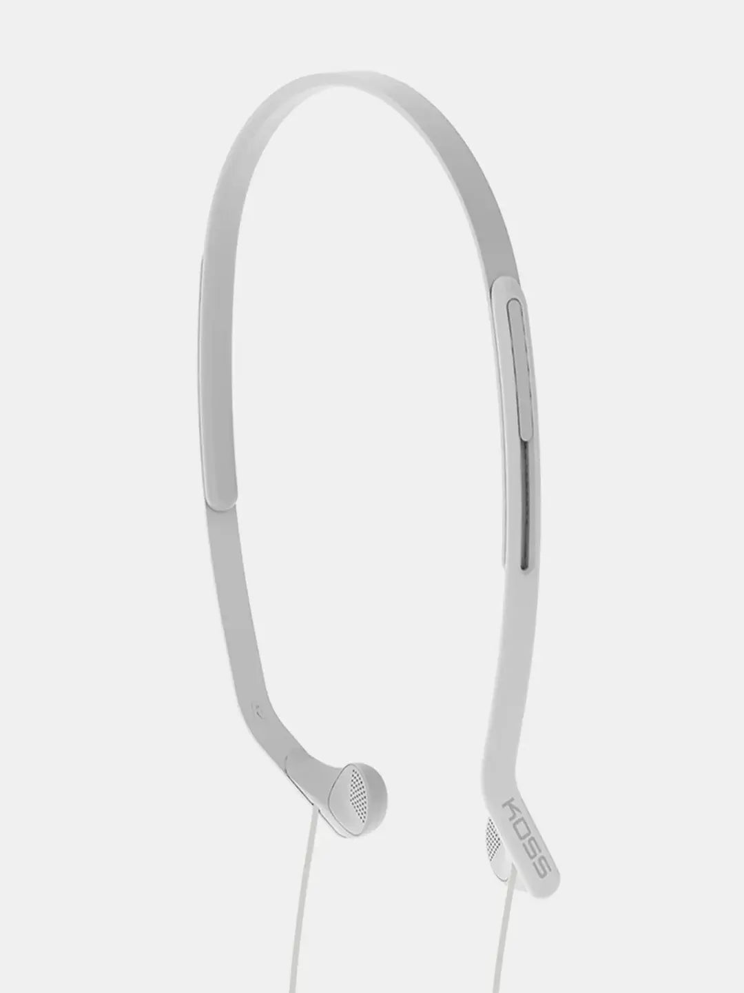 Koss KPH14 side-firing stereo headphones with lightweight on-ear design in white