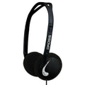 Koss KPH25K black on-ear wired headphones with lightweight adjustable headband