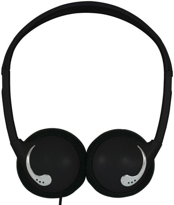 Koss KPH25K lightweight black on-ear wired headphones for everyday listening
