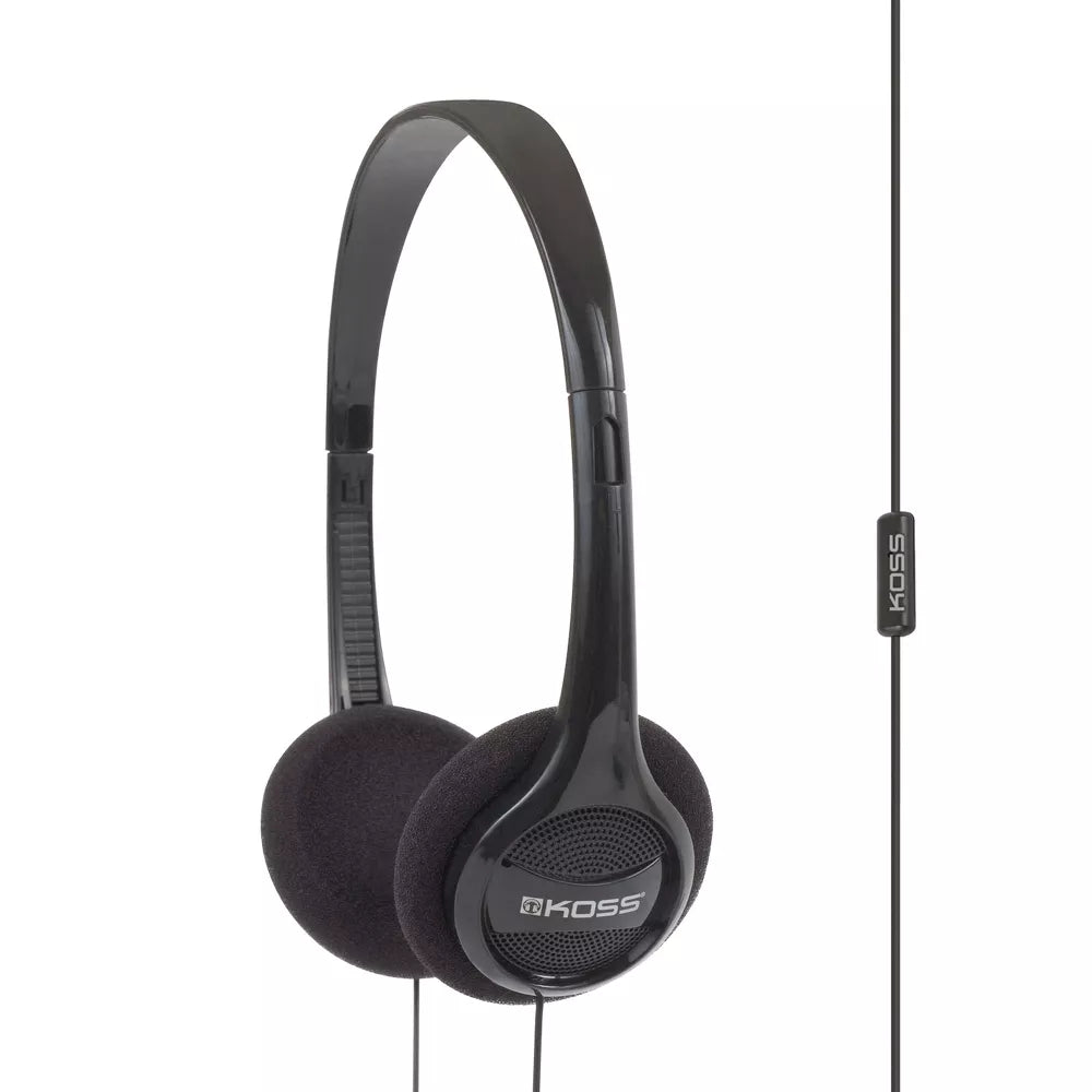 Koss KPH7iK black on-ear headphones with microphone and inline remote