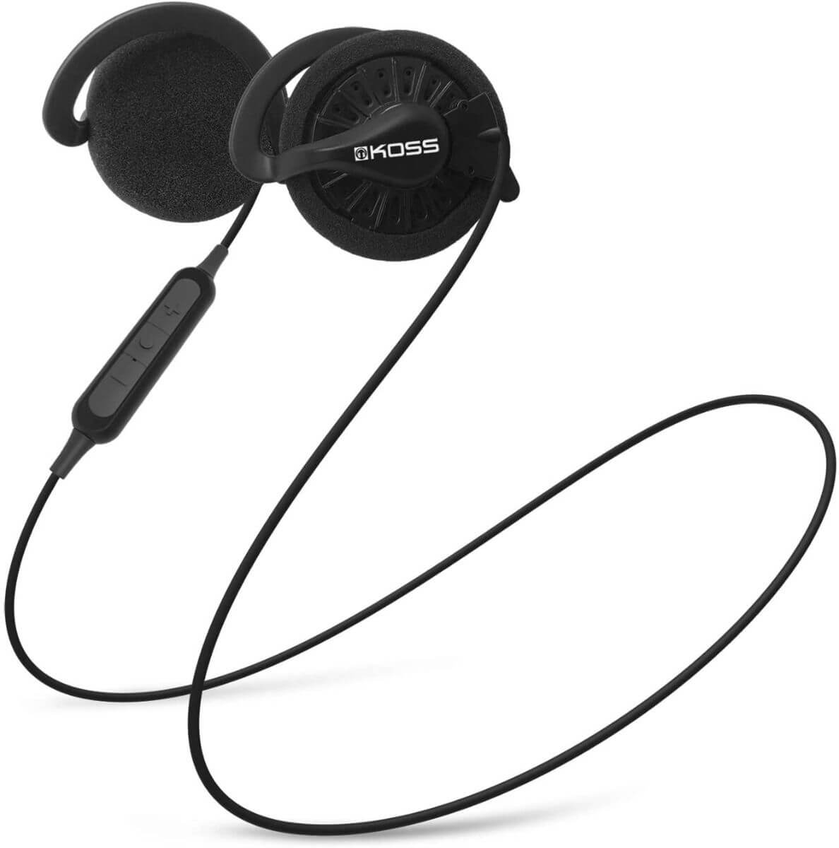 Koss KSC35 wireless clip-on headphones with lightweight ear hook design