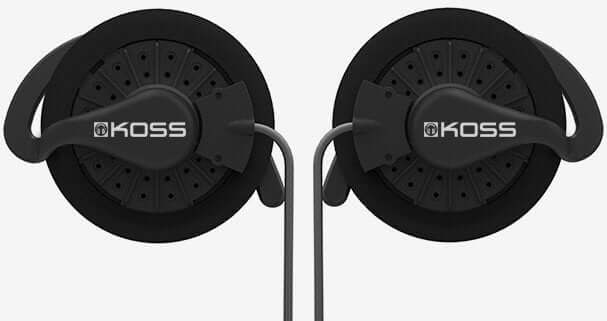 Koss KSC35 clip-on Bluetooth headphones with comfortable ear hooks