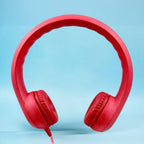 Flex-Phones Foam Headphones in red, ideal bulk school headphones for classrooms and educational settings.