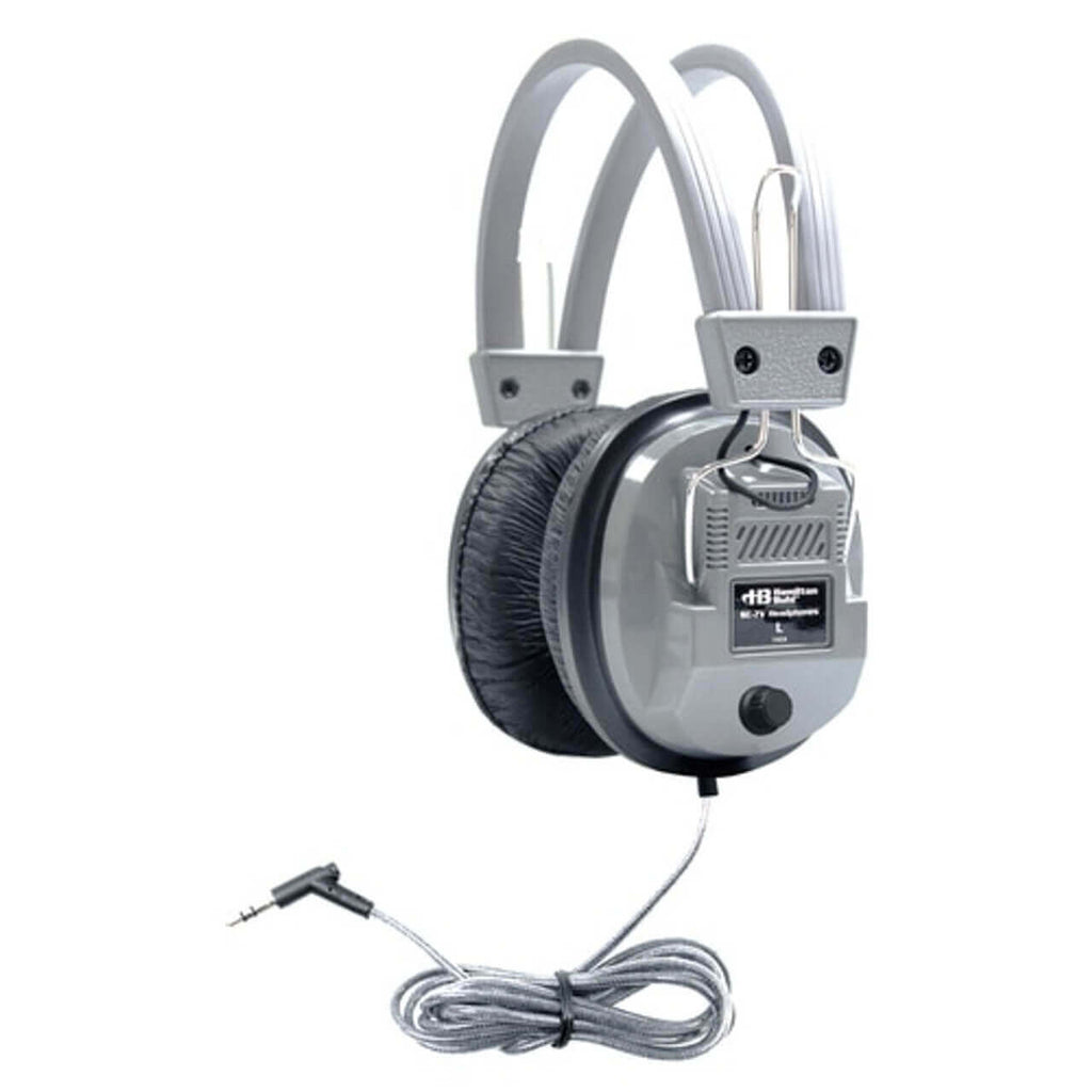 AudioStar 6-Station Listening Center SchoolMate SC-7V deluxe headphones with soft ear cushions and adjustable headband