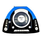 Top view of AudioAce media player  for 6-student listening center with deluxe over-ear headphones