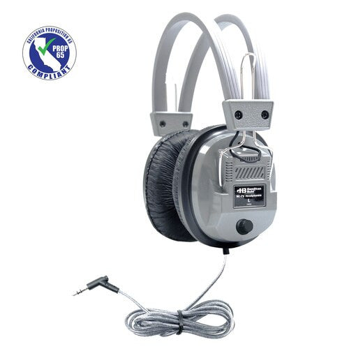 Educational listening center with 8 deluxe-sized headphones, jackbox with volume, and carry case
