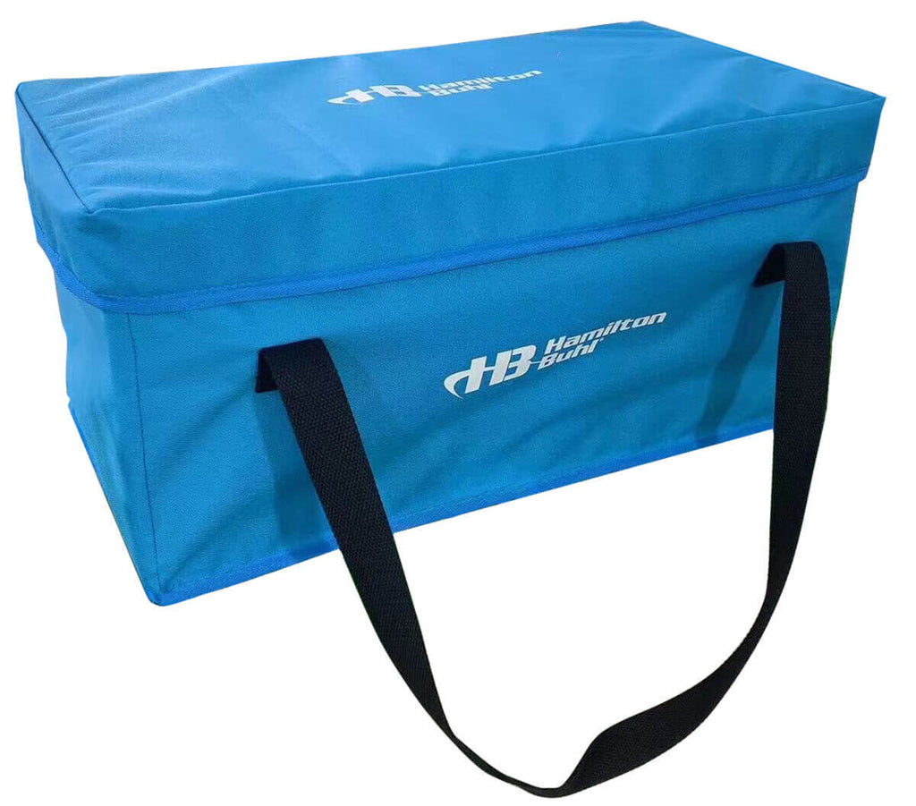 HamiltonBuhl Listening Center Case, polyester carrying bag for bulk school headphones and educational audio gear.