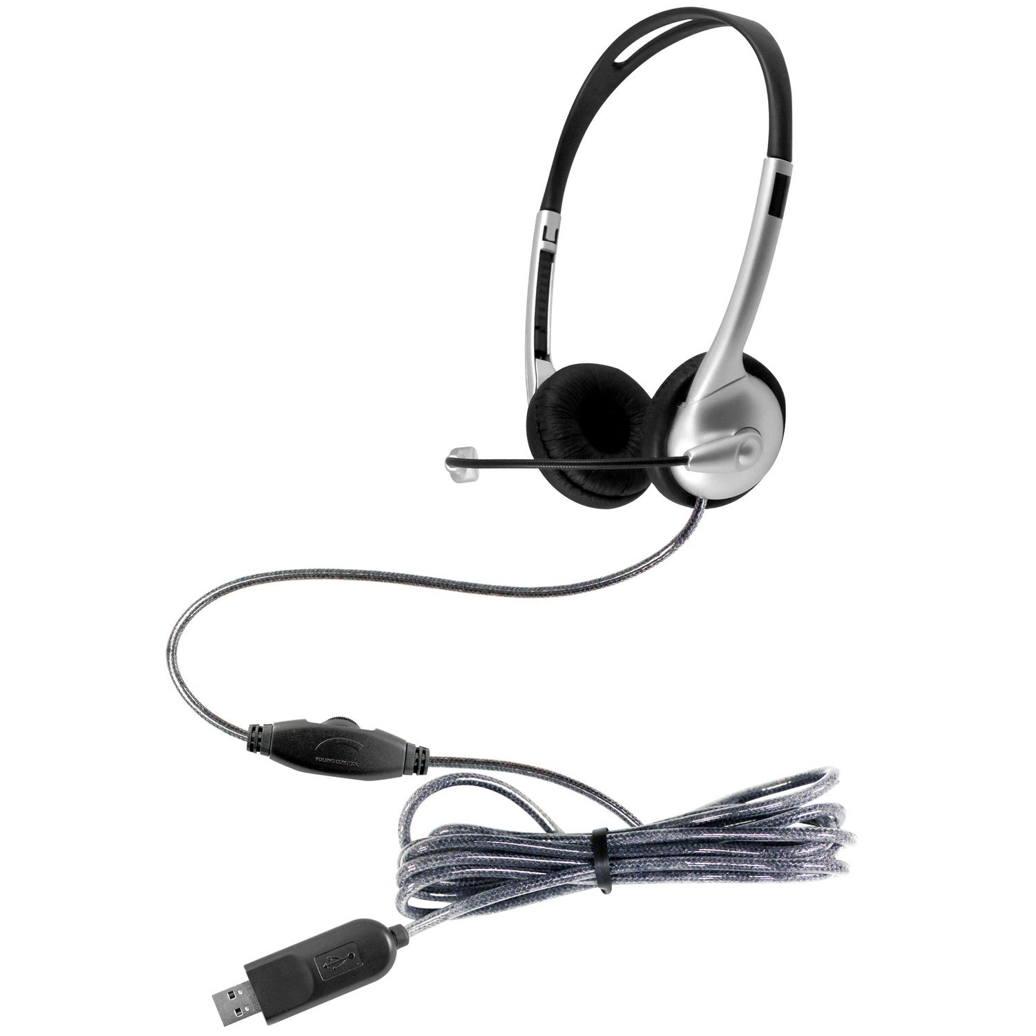 Mach-1 USB headset with inline volume control for classroom computers