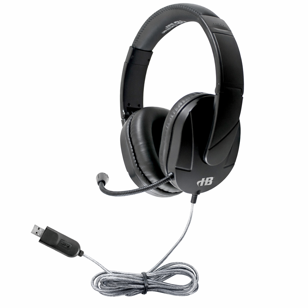 HamiltonBuhl MACH-2 deluxe multimedia headsets with reinforced gooseneck mic, 40 pack