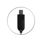 Close-up of USB-A connector on HamiltonBuhl MACH-2 deluxe multimedia headset