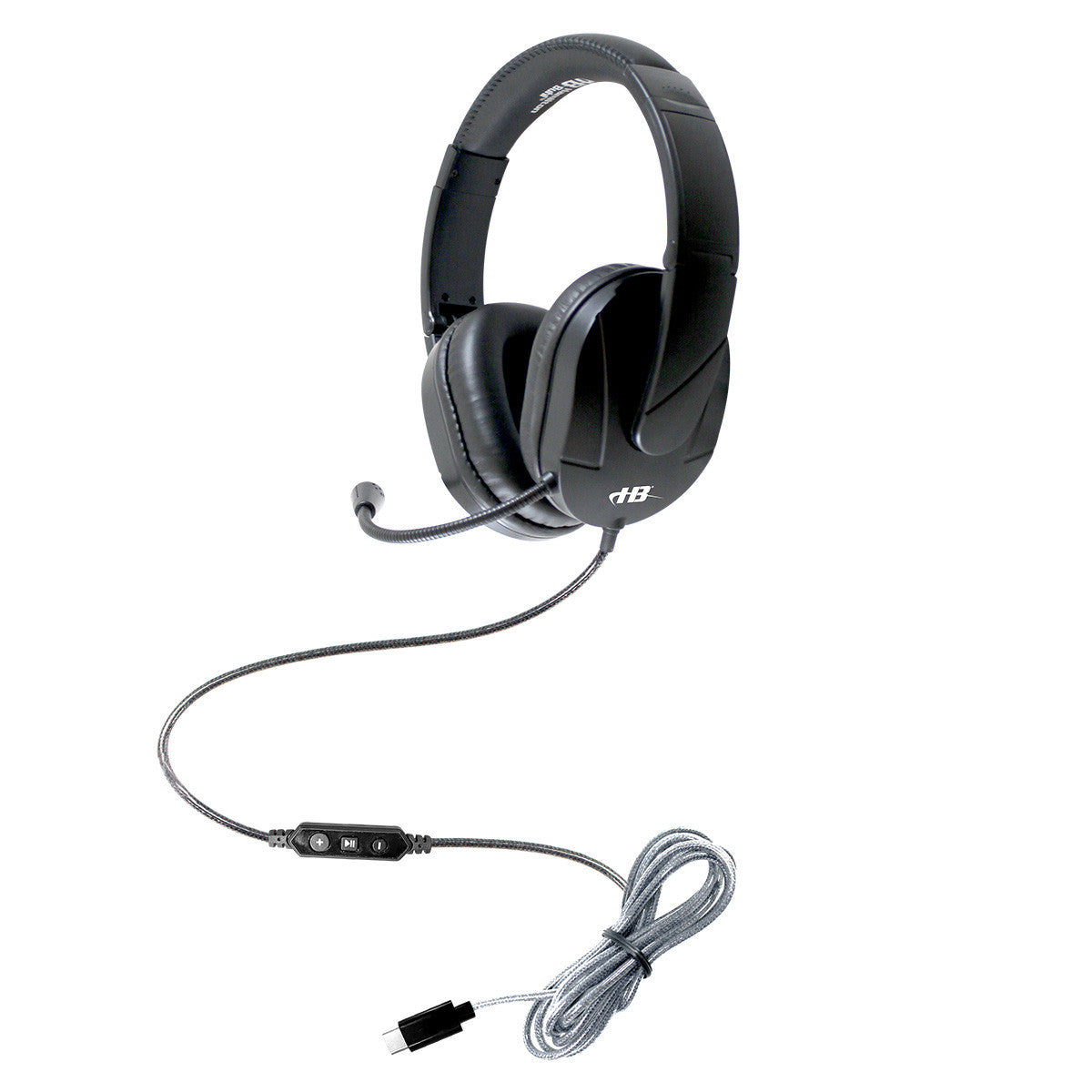 MACH-2 over-ear multimedia headset with USB-C connector and steel reinforced gooseneck mic