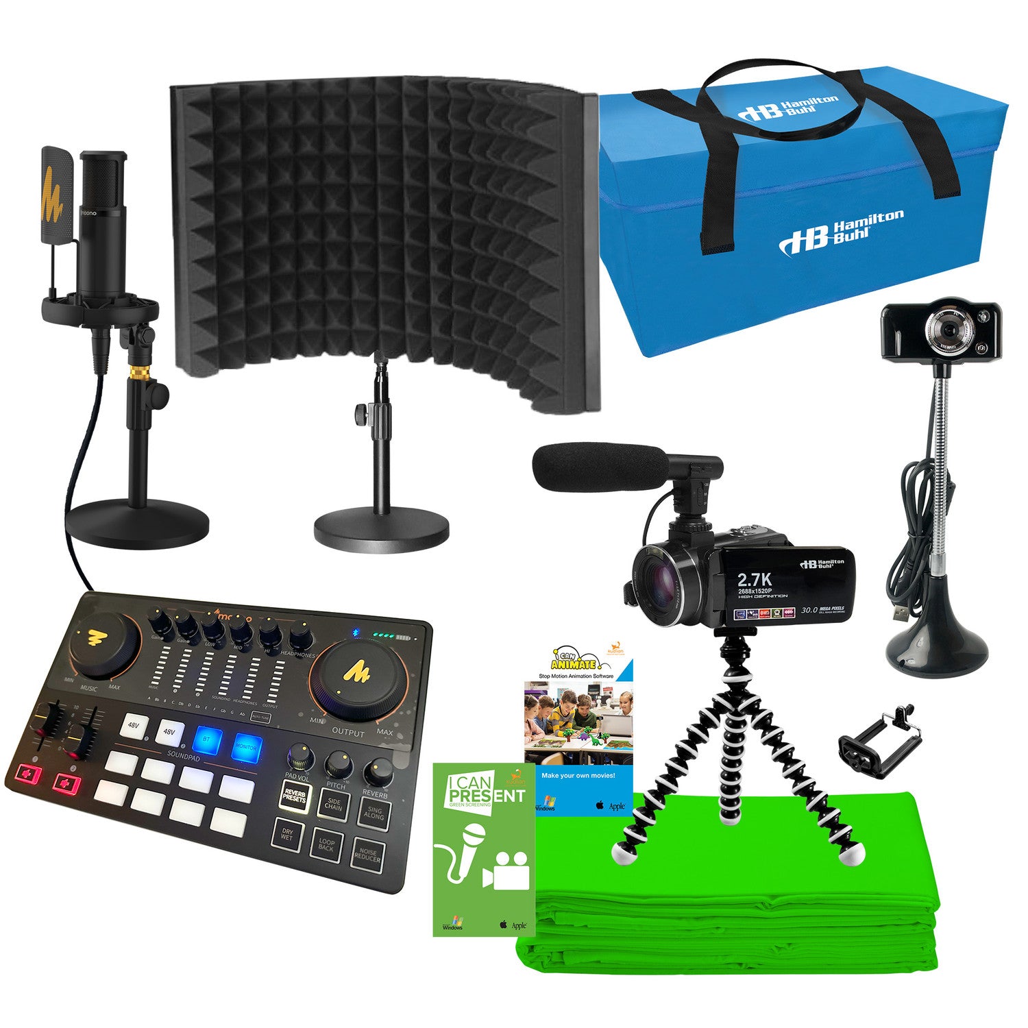 HamiltonBuhl Esports Media Production Ultra-Deluxe Studio Kit with XLR Mic