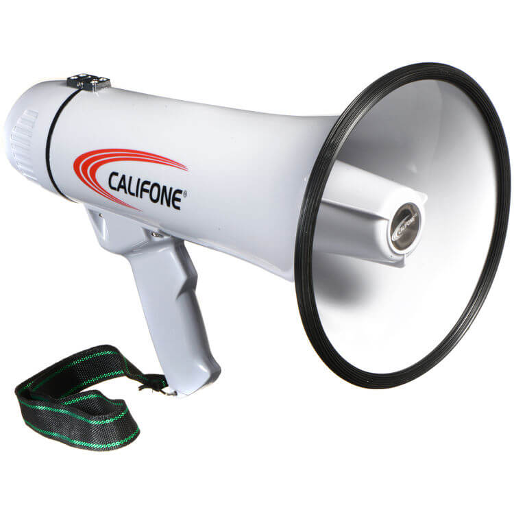 Califone PA15 15-watt megaphone with built-in siren for voice amplification
