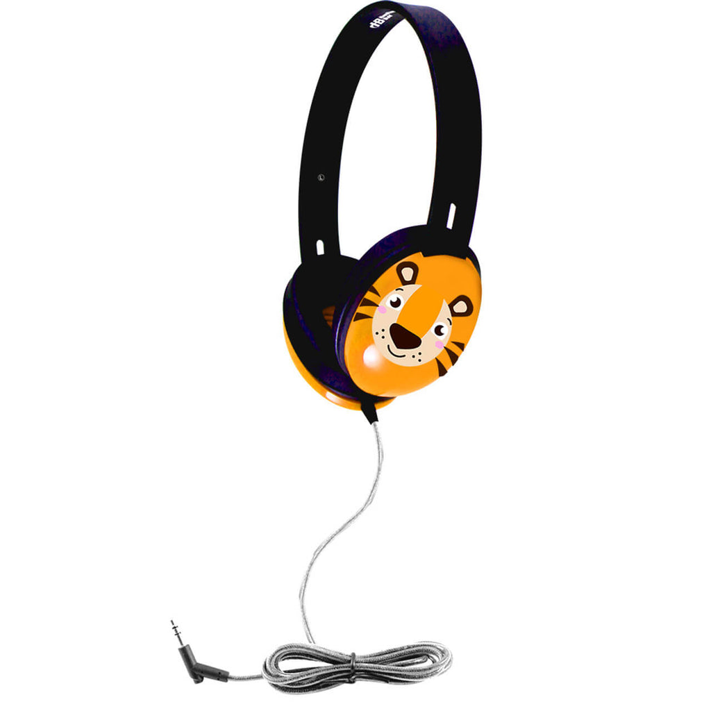 6-Person Listening Center with Boombox & 3 Designs Primo Headphones featuring Tiger design.