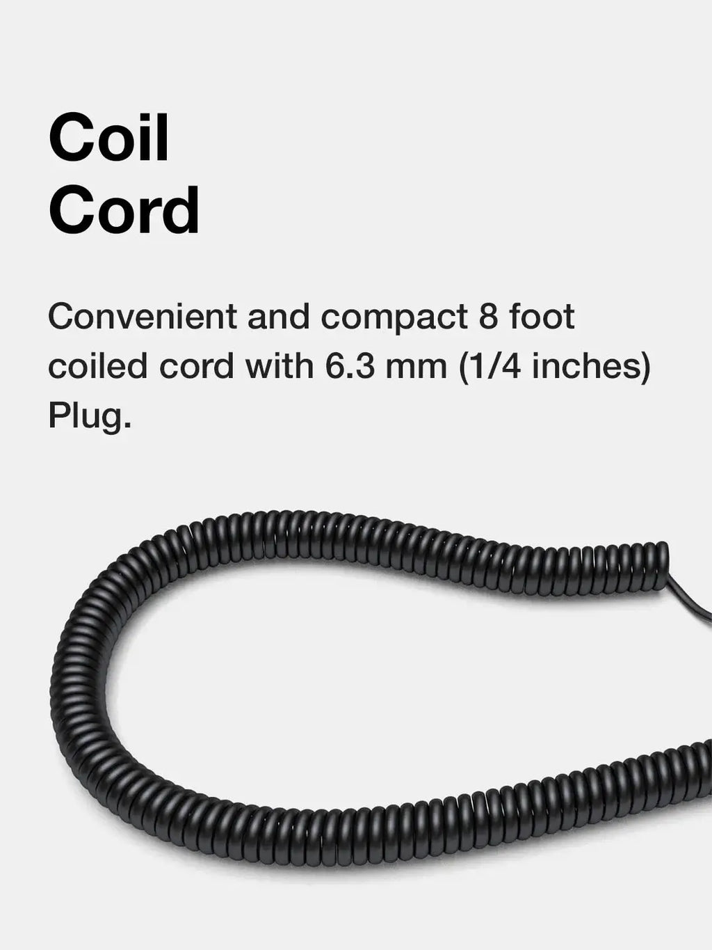Spiral headphone cable on Koss PRO4AA over-ear monitoring headphones