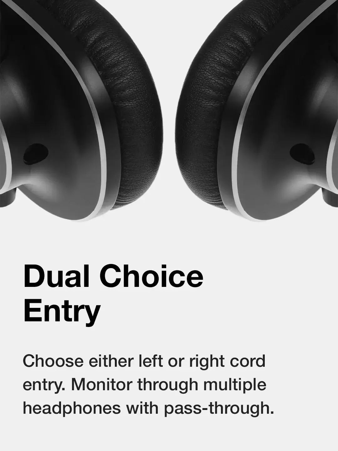 Detail view of detachable cable connection on Koss Pro4S studio headphones