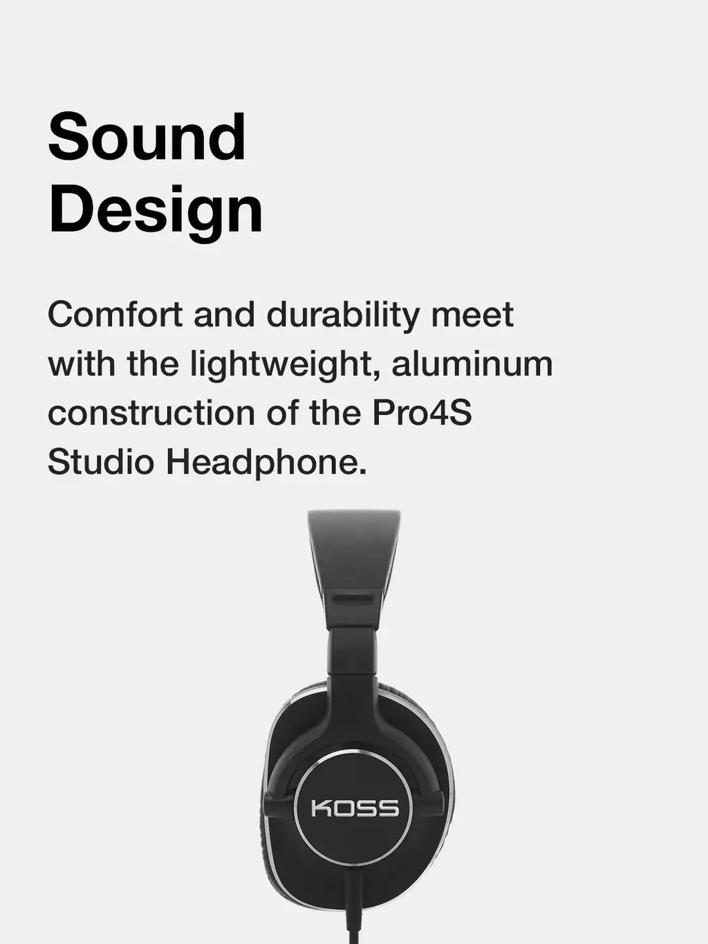 Koss Pro4S over-ear headphones designed for studio recording and mixing