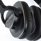 Close-up of over-ear cushion on Koss Pro4S studio monitoring headphones
