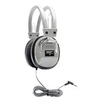Side view of SchoolMate Deluxe stereo headphones with 3.5mm plug and inline volume control