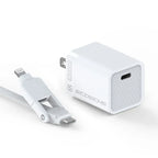 Scosche PowerVolt 30W USB-C fast wall charger bundle compact high speed charger with USB C port for phones and tablets