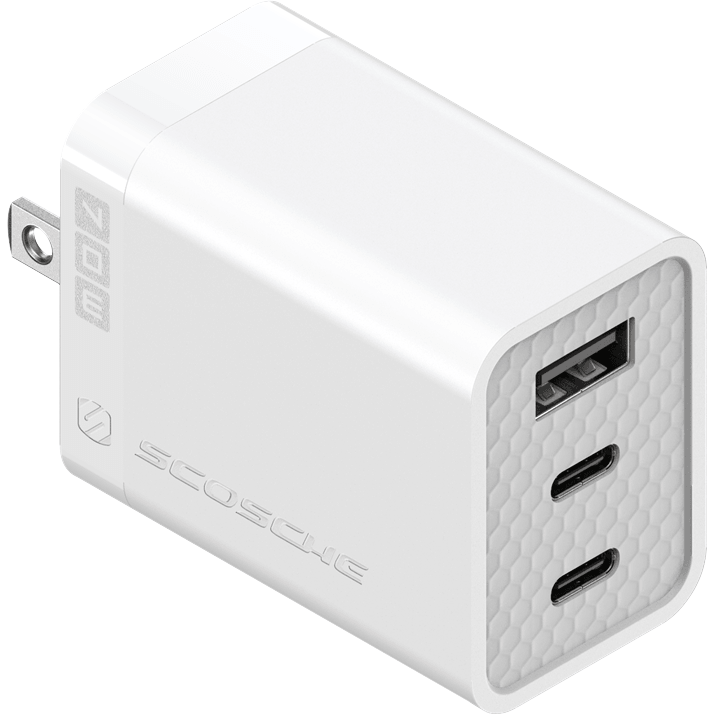 Scosche PowerVolt PD70 70W fast wall charger high power USB C charger for laptops tablets and smartphones