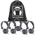 HamiltonBuhl Sack-O-Phones with 5 Favoritz Headsets & Carry Bag