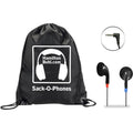 HamiltonBuhl Sack-O-Phones – 100 Pack Classroom Earbuds with Carry Bag