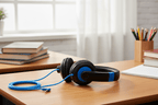 HamiltonBuhl Smart-Trek Deluxe Stereo Headphones – Blue – 50 Pack