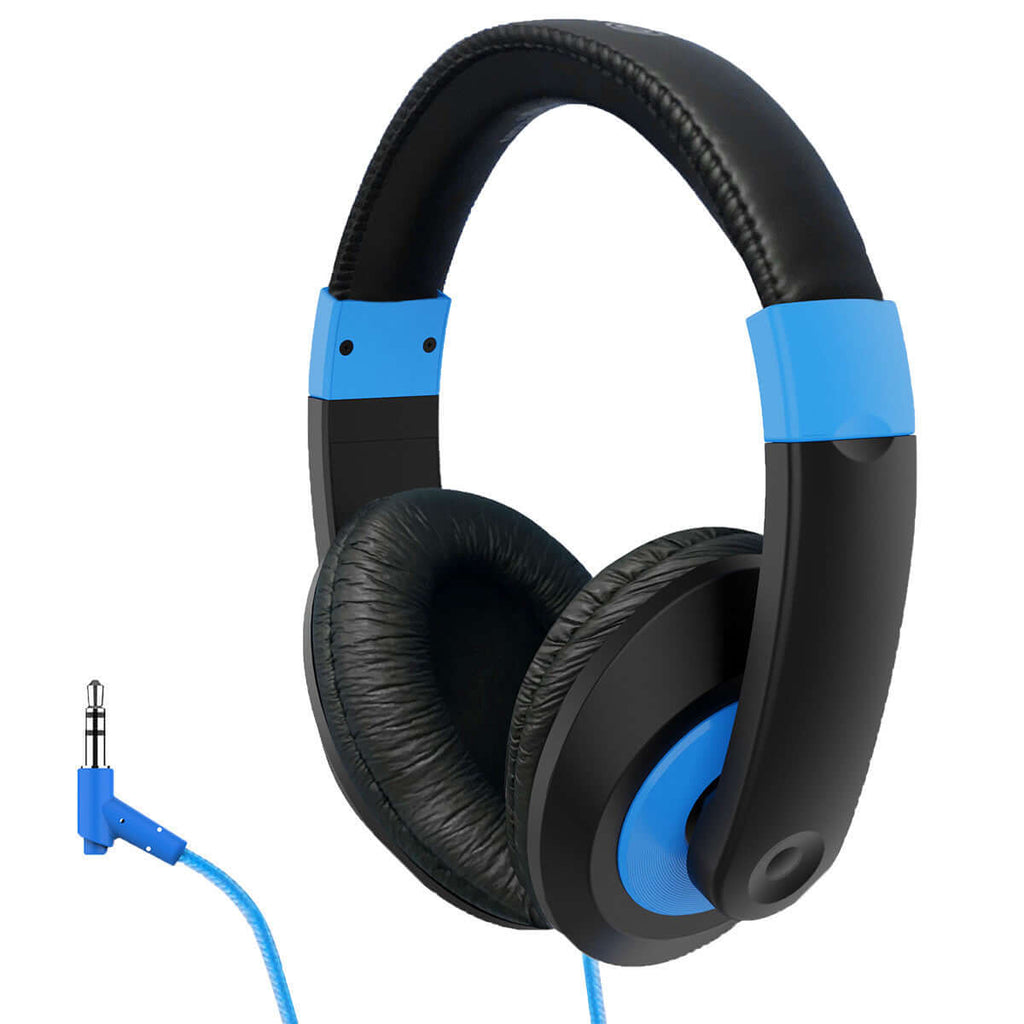 HamiltonBuhl Smart-Trek Deluxe Stereo Headphones – Blue – 50 Pack