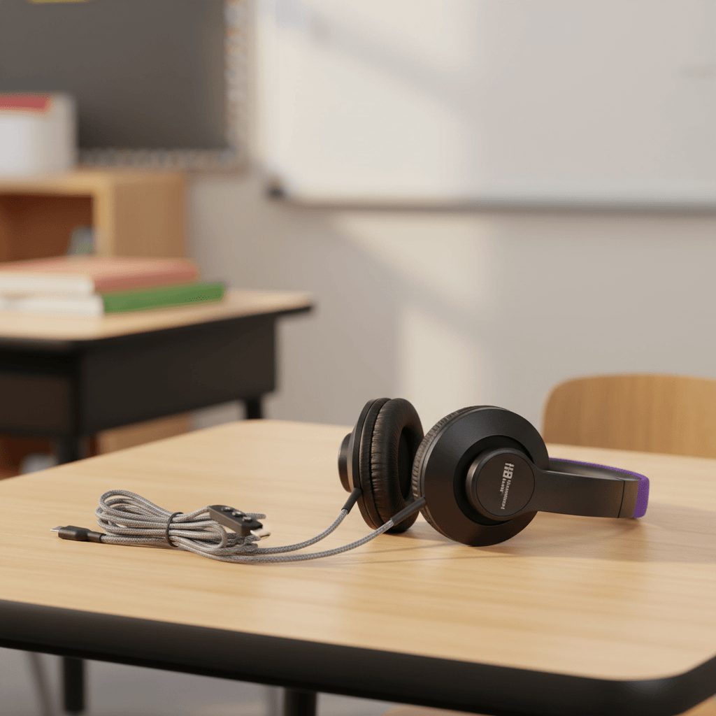 HamiltonBuhl Smart-Trek Deluxe Stereo Headphones – USB-C with In-Line Volume Control