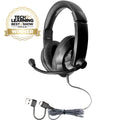 HamiltonBuhl Smart-Trek Deluxe USB-C Headset with Microphone & USB-A Adapter – ST2BKUC