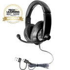 HamiltonBuhl Smart-Trek Deluxe USB-C Headset with Microphone & USB-A Adapter – ST2BKUC