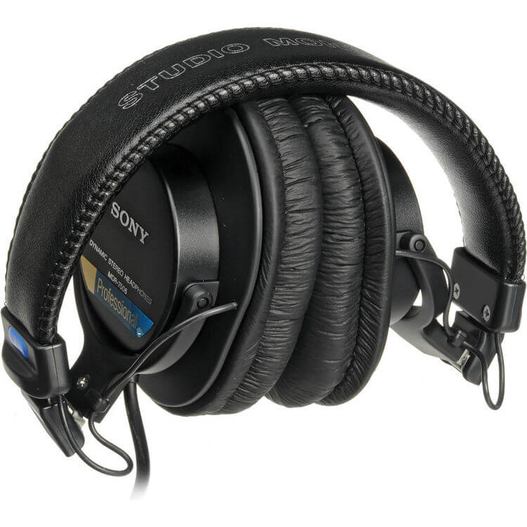 Sony professional studio over-ear headphones for accurate audio monitoring