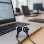 SoundLH Student Earbuds - Angled