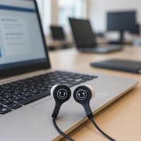 Thumbnail for Smiley Angled Earbud con punta de silicona