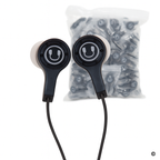 SoundLH 50-Pack Student Earbuds Angled Fit with Silicone Tips