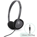 SoundLH classroom on-ear headphones with foam ear cushions for student learning