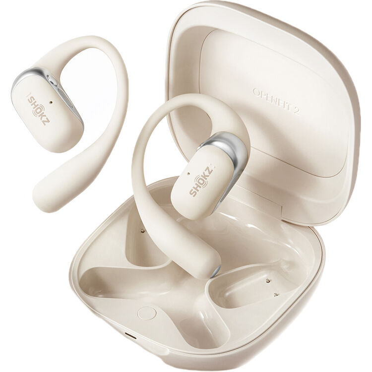 Shokz OpenFit2 True Wireless Open-Ear Earbuds – Secure Earhook, Long Battery